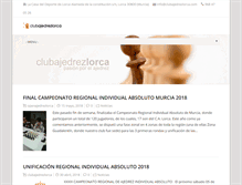 Tablet Screenshot of clubajedrezlorca.com
